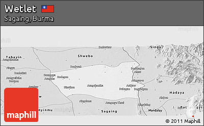 Silver Style Panoramic Map of Wetlet