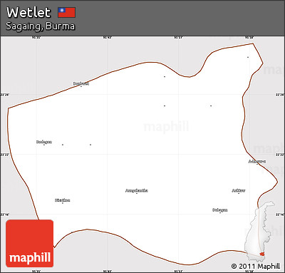 Classic Style Simple Map of Wetlet, cropped outside