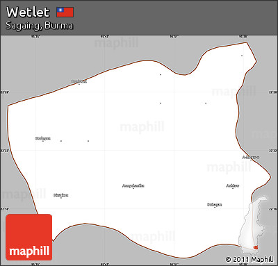 Gray Simple Map of Wetlet, cropped outside
