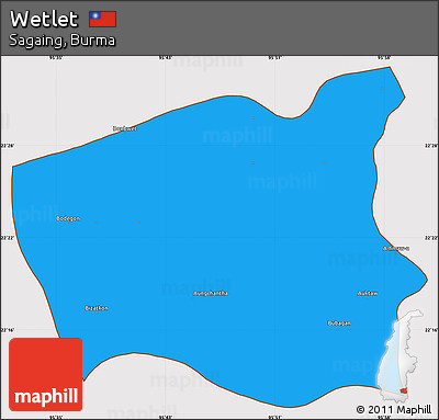 Political Simple Map of Wetlet, cropped outside
