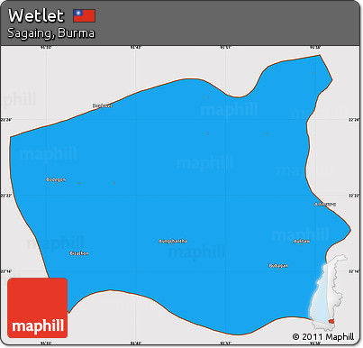 Political Simple Map of Wetlet, cropped outside