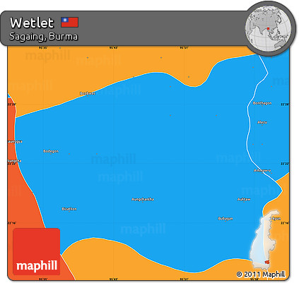 Political Simple Map of Wetlet