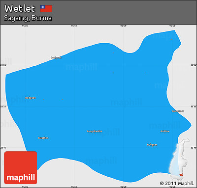 Political Simple Map of Wetlet, single color outside