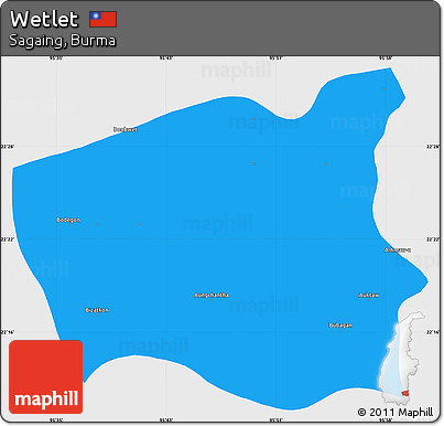 Political Simple Map of Wetlet, single color outside