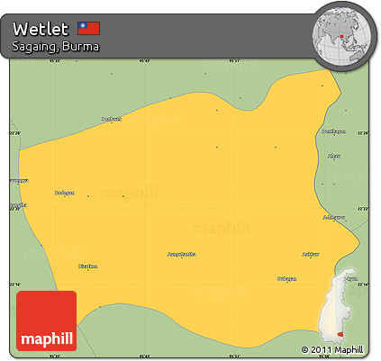 Savanna Style Simple Map of Wetlet
