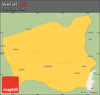 Savanna Style Simple Map of Wetlet