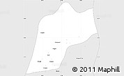 Silver Style Simple Map of Wuntho