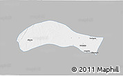 Gray 3D Map of Ye-U, single color outside