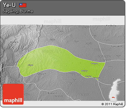 Physical 3D Map of Ye-U, desaturated