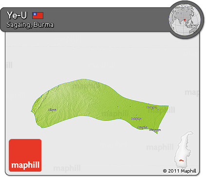 Physical 3D Map of Ye-U, single color outside