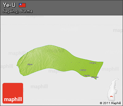 Physical 3D Map of Ye-U, single color outside