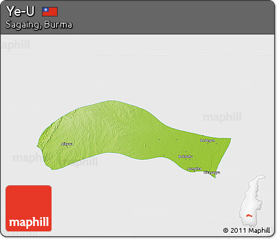 Physical 3D Map of Ye-U, single color outside