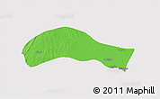 Political 3D Map of Ye-U, cropped outside