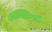 Political 3D Map of Ye-U, physical outside