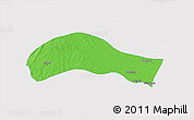 Political 3D Map of Ye-U, single color outside