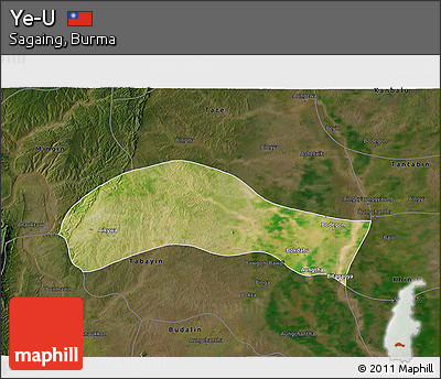 Satellite 3D Map of Ye-U, darken