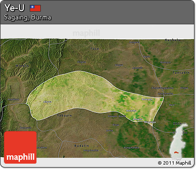 Satellite 3D Map of Ye-U, darken