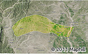 Satellite 3D Map of Ye-U, semi-desaturated