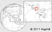 Blank Location Map of Ye-U, highlighted parent region, within the entire country