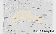 Shaded Relief Map of Ye-U, desaturated