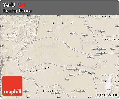Shaded Relief Map of Ye-U