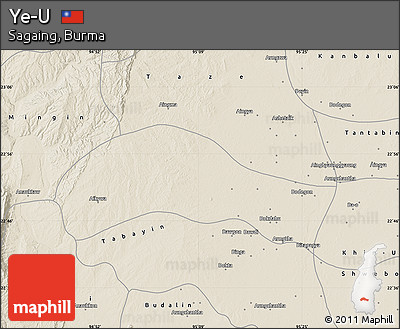 Shaded Relief Map of Ye-U