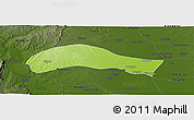 Physical Panoramic Map of Ye-U, darken