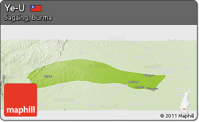 Physical Panoramic Map of Ye-U, lighten