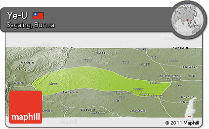 Physical Panoramic Map of Ye-U, semi-desaturated