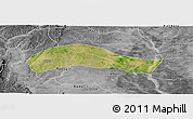 Satellite Panoramic Map of Ye-U, desaturated