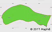 Political Simple Map of Ye-U, cropped outside