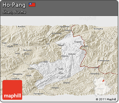 Classic Style 3D Map of Ho-Pang