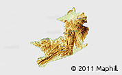 Physical 3D Map of Ho-Pang, single color outside