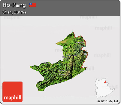 Satellite 3D Map of Ho-Pang, cropped outside
