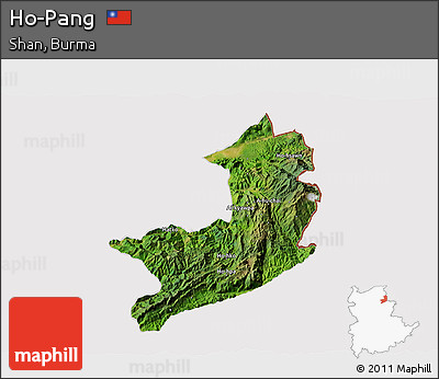 Satellite 3D Map of Ho-Pang, cropped outside