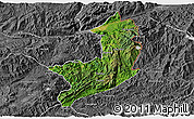Satellite 3D Map of Ho-Pang, desaturated
