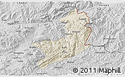 Shaded Relief 3D Map of Ho-Pang, desaturated
