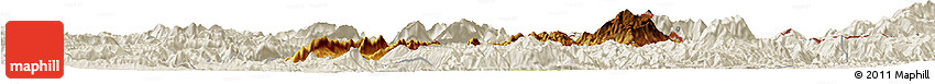 Physical Horizon Map of Ho-Pang, shaded relief outside