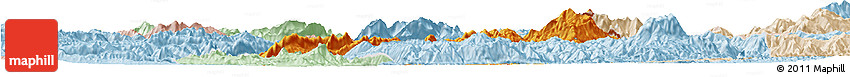 Political Horizon Map of Ho-Pang, lighten