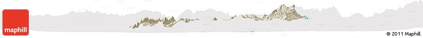 Shaded Relief Horizon Map of Ho-Pang, single color outside