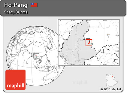 Blank Location Map of Ho-Pang, highlighted country