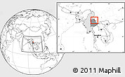 Blank Location Map of Ho-Pang, highlighted country, highlighted parent region, within the entire country