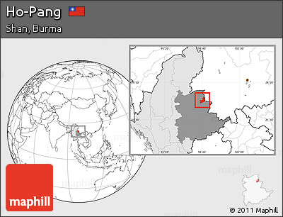 Blank Location Map of Ho-Pang, highlighted country, highlighted parent region