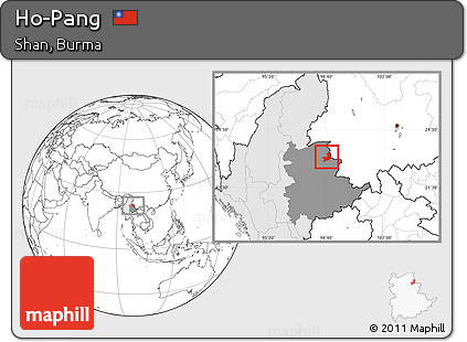 Blank Location Map of Ho-Pang, highlighted country, highlighted parent region