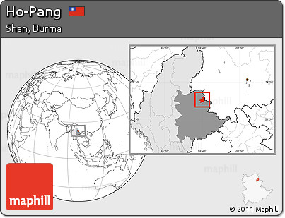 Blank Location Map of Ho-Pang, highlighted country, highlighted parent region