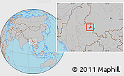 Gray Location Map of Ho-Pang