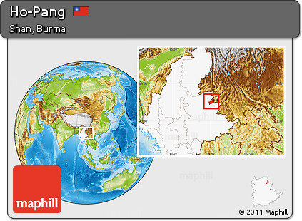 Physical Location Map of Ho-Pang, highlighted country