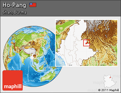 Physical Location Map of Ho-Pang, highlighted country