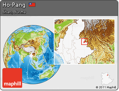 Physical Location Map of Ho-Pang, highlighted country