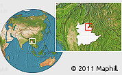 Satellite Location Map of Ho-Pang, highlighted parent region